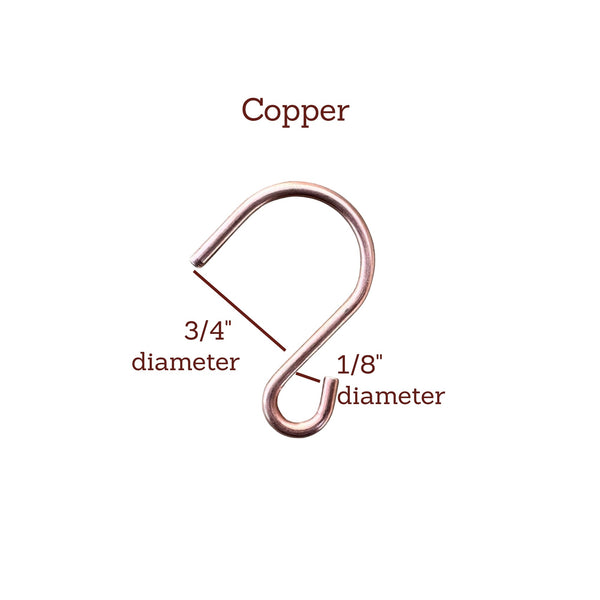 Pop's Birding - Perfect Little Copper 'S' Hooks, 10 count (Case of 12ct) - Default Title