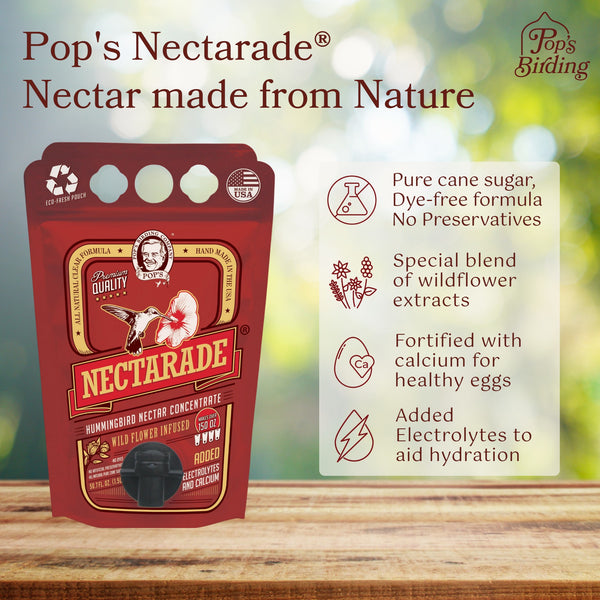 Pop's Birding - Nectarade® Liquid Hummingbird Nectar, Concentrate 50.7oz (Case of 9ct) - Default Title