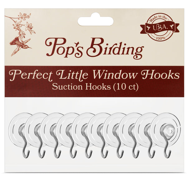 Pop's Birding Perfect Little Suction Hooks, 10 count