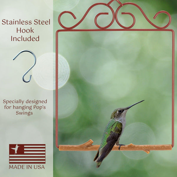 Pop's Birding - Original Hummingbird Swing (Case of 12ct) - Case Pack (12ct) / Onyx