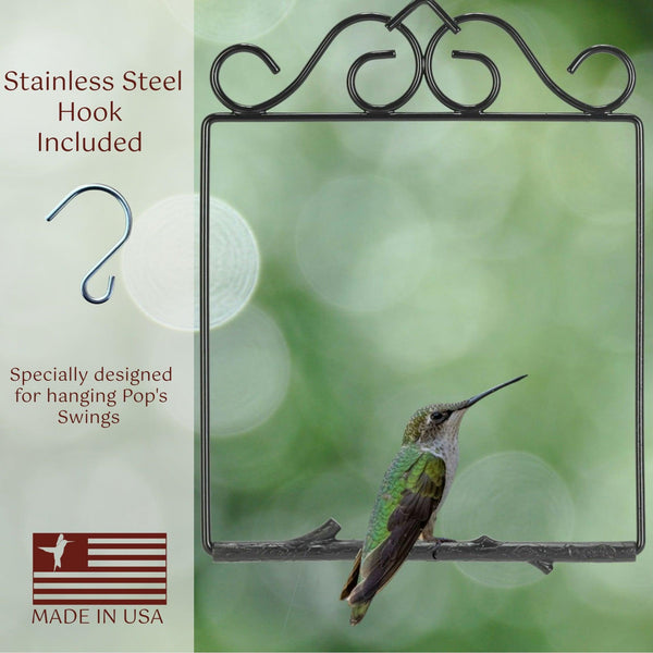 Pop's Birding - Original Hummingbird Swing (Case of 12ct) - Case Pack (12ct) / Onyx